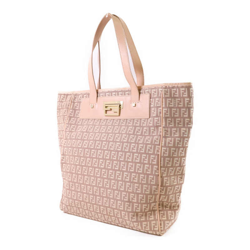FENDI 帆布Tote Bag金扣手挽袋-2