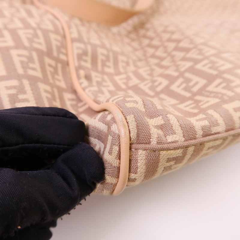 FENDI 帆布Tote Bag金扣手挽袋-12