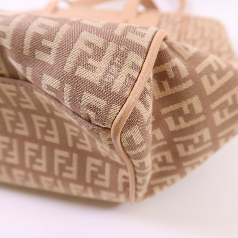 FENDI 帆布Tote Bag金扣手挽袋-13
