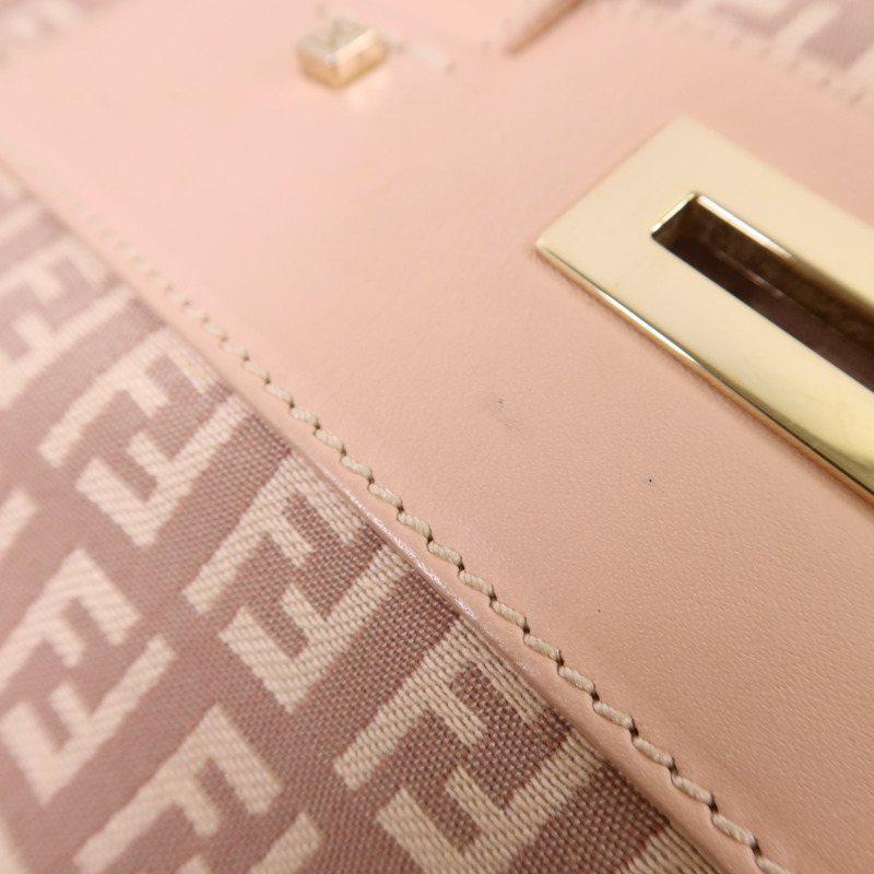 FENDI 帆布Tote Bag金扣手挽袋-16