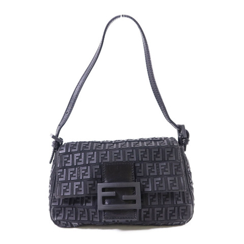FENDI 帆布Mini Mamma Baguette銀扣手挽袋2241-8BR180
