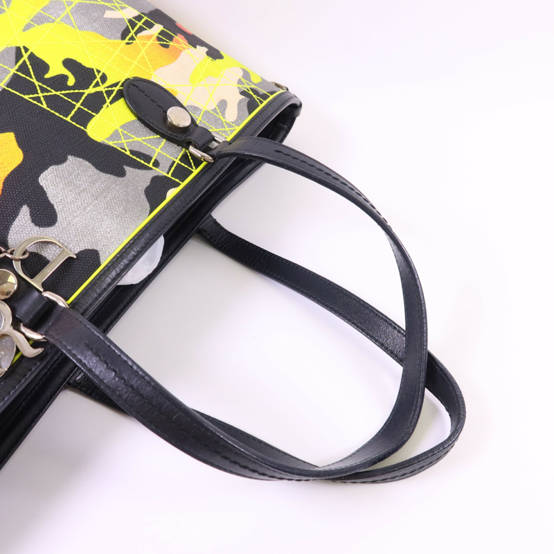 Dior 帆布Dior X Anselm Reyle銀扣肩背袋-4