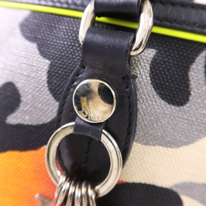 Dior 帆布Dior X Anselm Reyle銀扣肩背袋-12