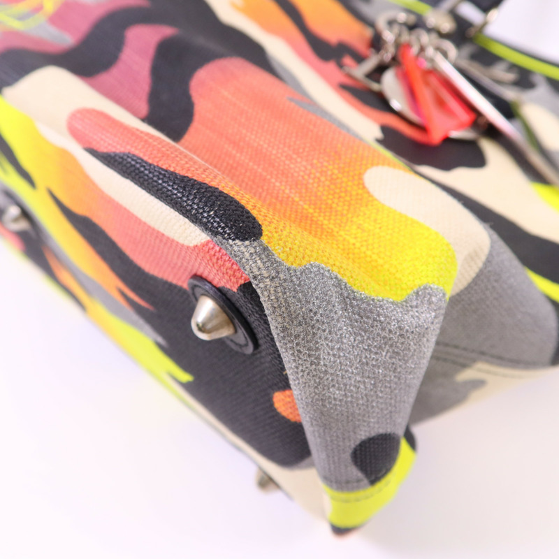 Dior 帆布Dior X Anselm Reyle銀扣肩背袋-13