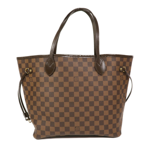 LOUIS VUITTON Damier Neverfull MM金扣手挽袋/肩背袋