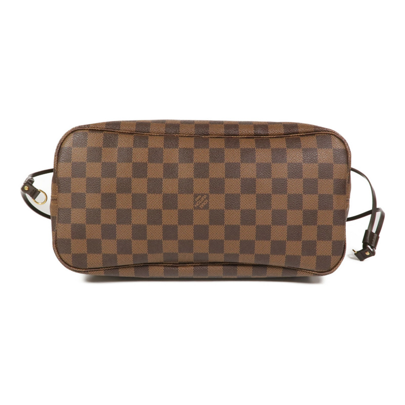 LOUIS VUITTON Damier Neverfull MM金扣手挽袋/肩背袋-3