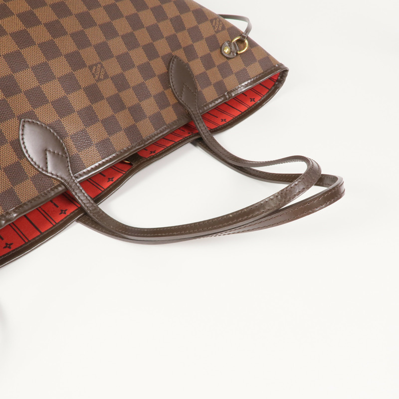 LOUIS VUITTON Damier Neverfull MM金扣手挽袋/肩背袋-7