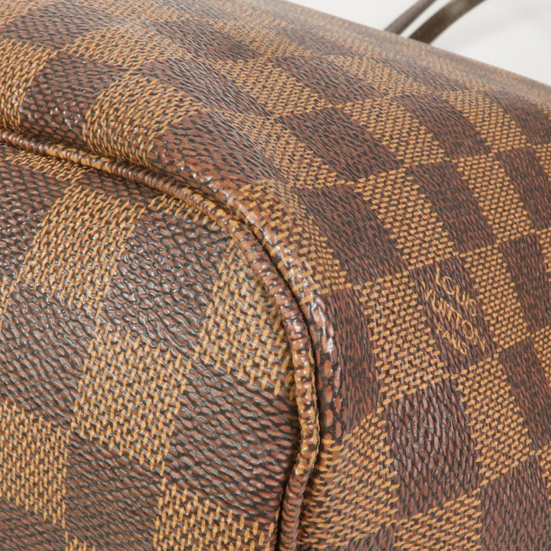 LOUIS VUITTON Damier Neverfull MM金扣手挽袋/肩背袋-11