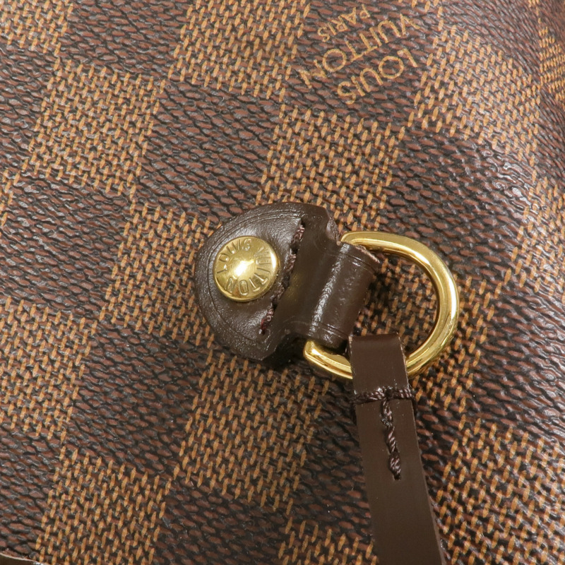 LOUIS VUITTON Damier Neverfull MM金扣手挽袋/肩背袋-13