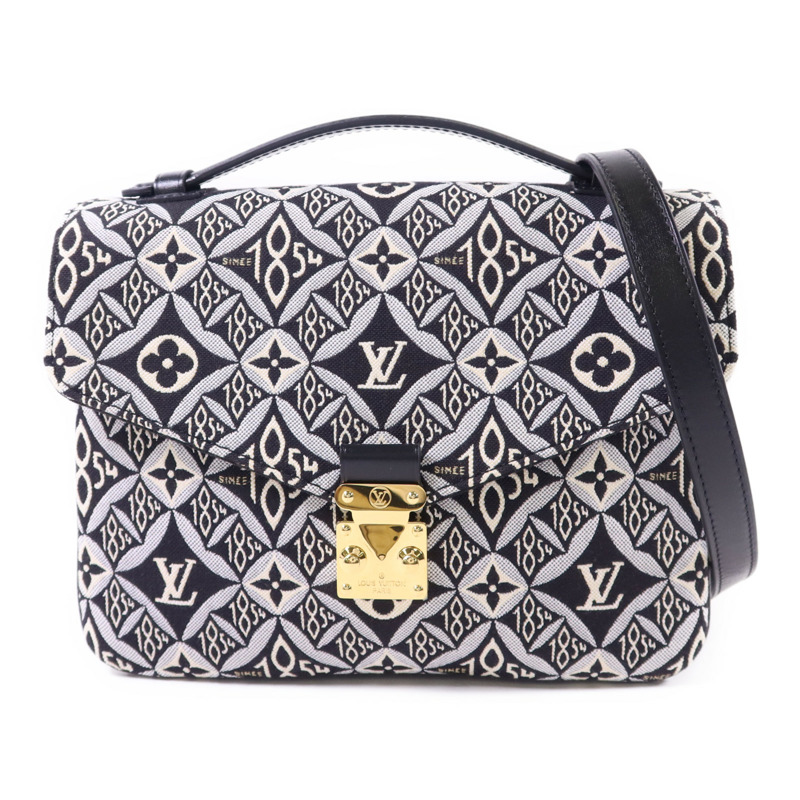 LOUIS VUITTON 帆布Pochette Metis MM金扣手挽肩背兩用袋-0