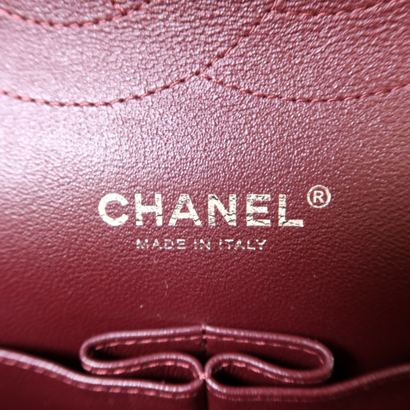 CHANEL 羊皮皮革Large Classic銀扣鏈帶手挽肩背兩用袋-7