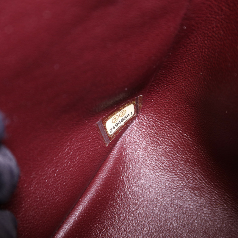 CHANEL 羊皮皮革Large Classic銀扣鏈帶手挽肩背兩用袋-8