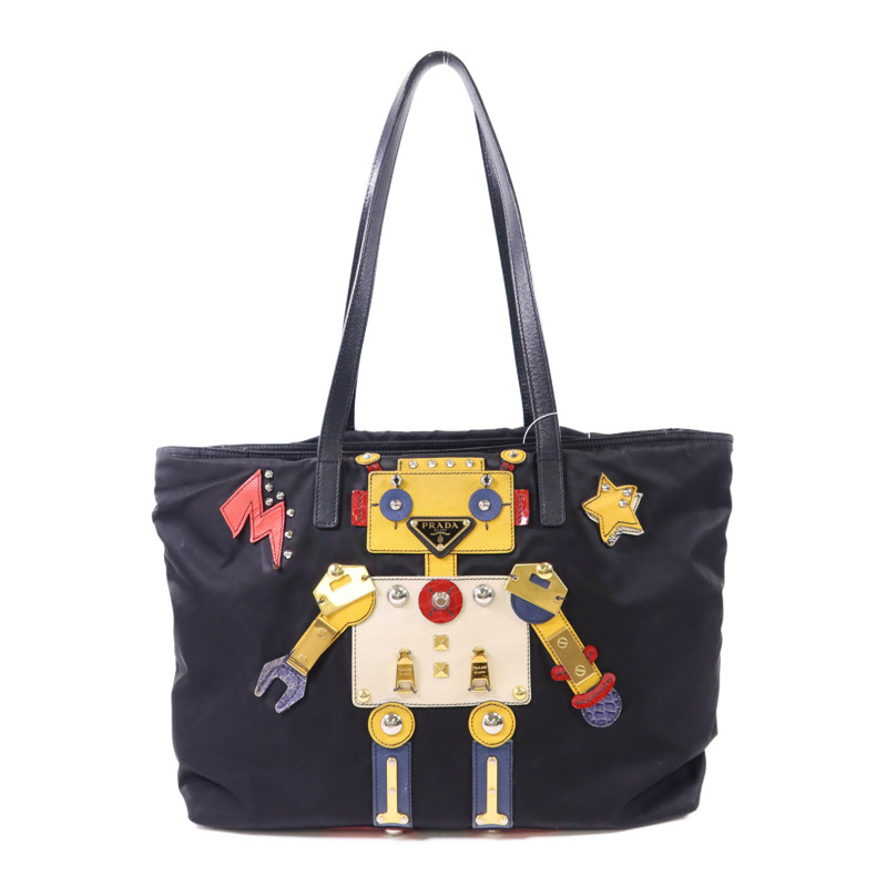 PRADA 尼龍Robot Tote Bag金扣手挽袋1BG052-0