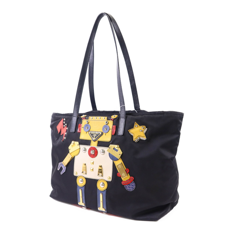 PRADA 尼龍Robot Tote Bag金扣手挽袋1BG052-2