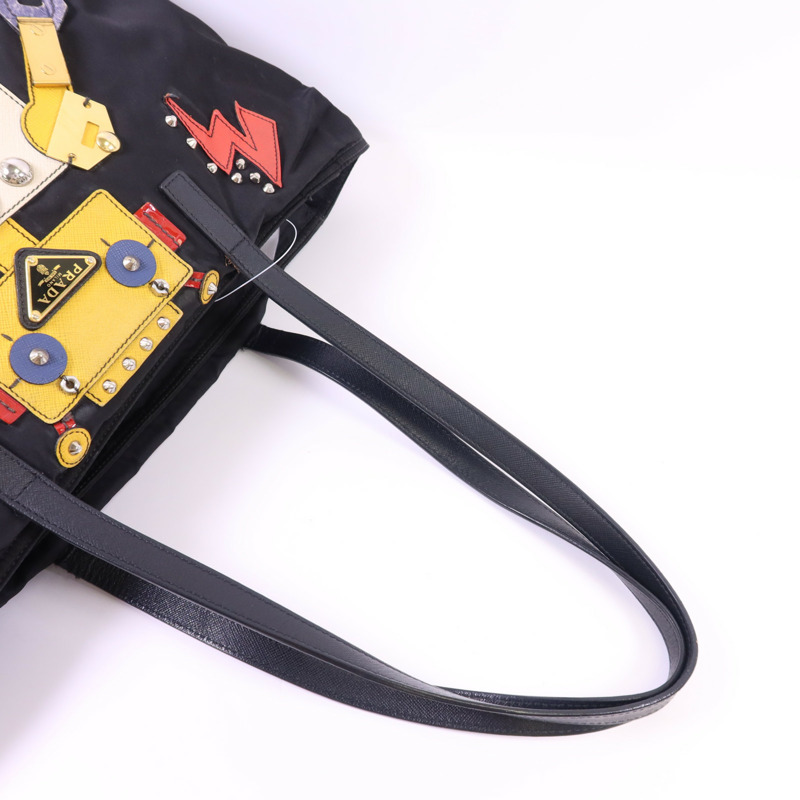 PRADA 尼龍Robot Tote Bag金扣手挽袋1BG052-4