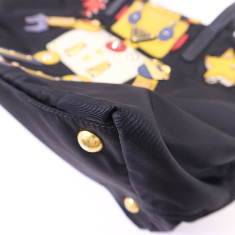 PRADA 尼龍Robot Tote Bag金扣手挽袋1BG052-14