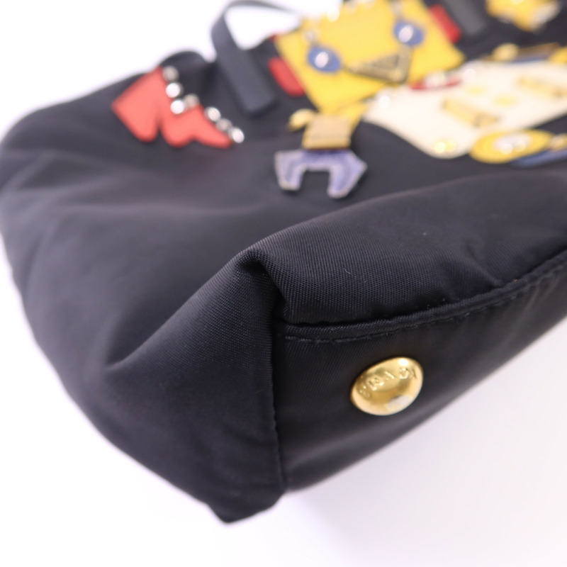 PRADA 尼龍Robot Tote Bag金扣手挽袋1BG052-15