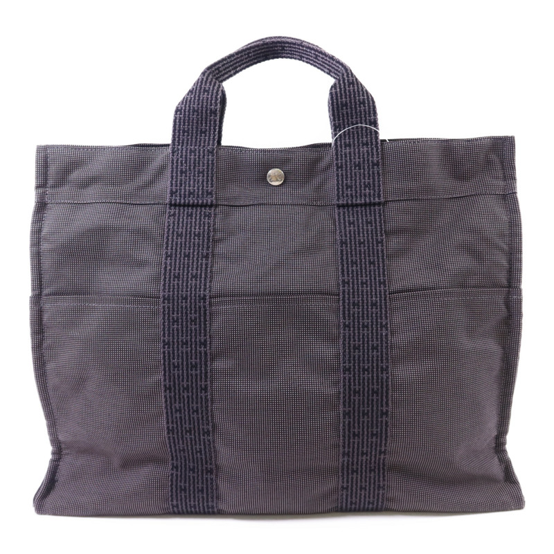 HERMES 帆布Fourre Tout Tote MM銀扣手挽袋-1