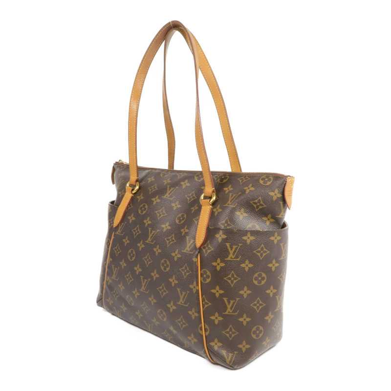 LOUIS VUITTON Monogram Totally MM金扣肩背袋棕色-1