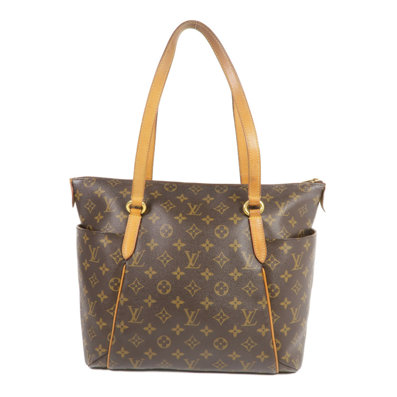 LOUIS VUITTON Monogram Totally MM金扣肩背袋棕色-2