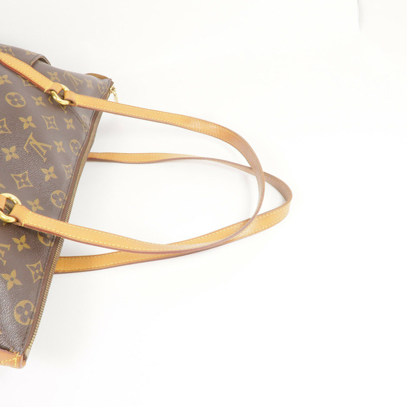 LOUIS VUITTON Monogram Totally MM金扣肩背袋棕色-7