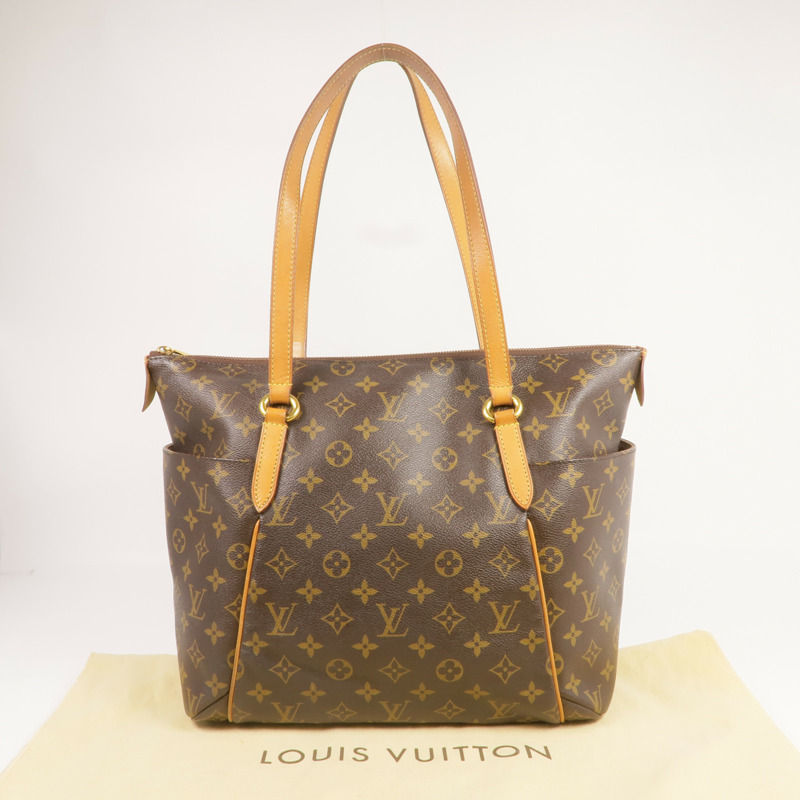 LOUIS VUITTON Monogram Totally MM金扣肩背袋棕色-8