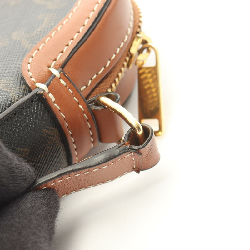 CELINE 小號 Triomphe 相機包/單肩包，PVC 塗層帆布皮革，黑色、棕色、白色，二手女款-10