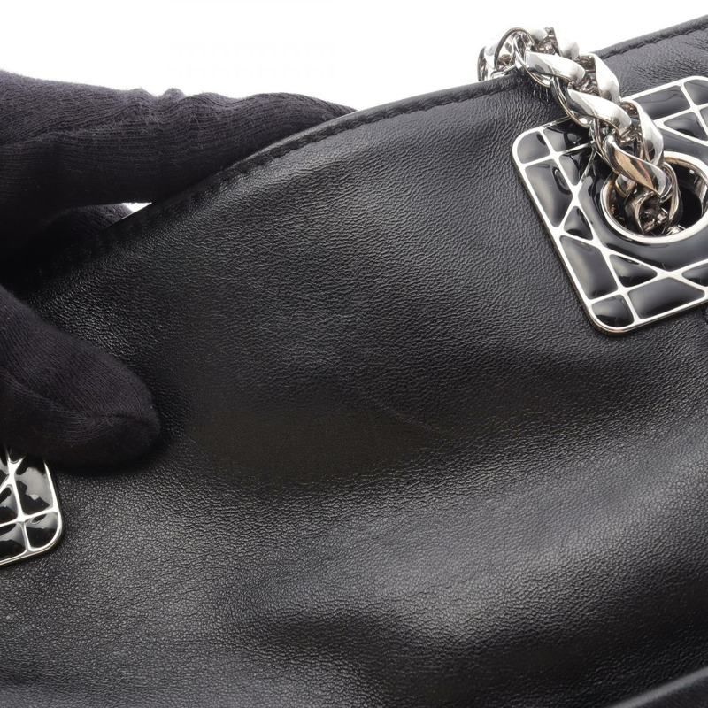 Dior Granville 黑色皮革手提包，二手女款-6