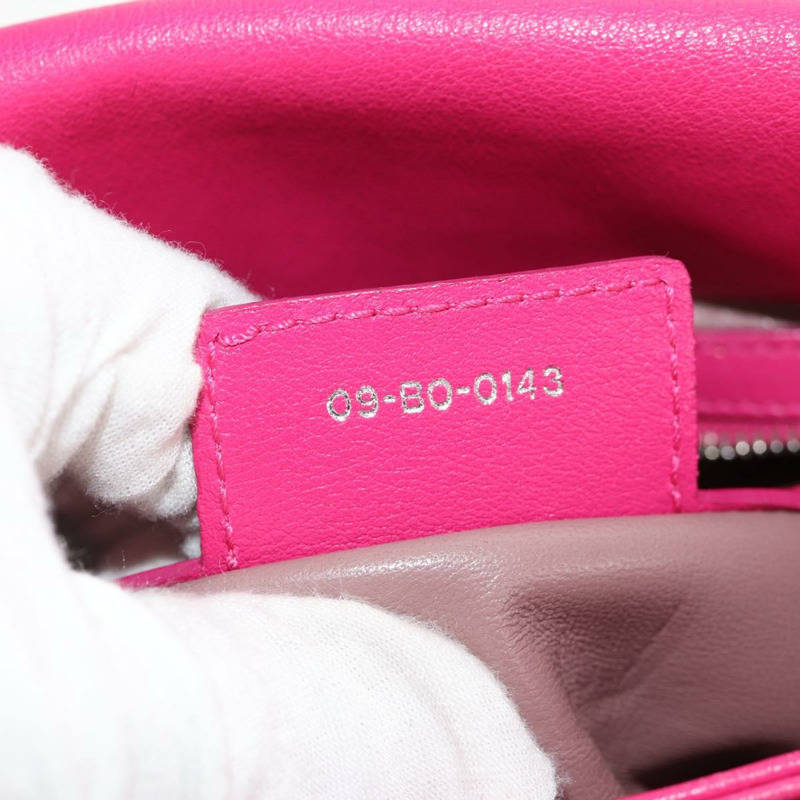 【日本直送】Christian Dior Canage 鏈條肩背包 粉紅色 銀色 正品 BA8702V-10