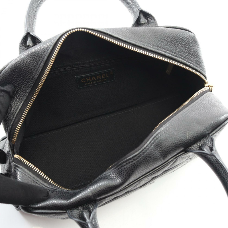 香奈兒 (CHANEL) Matelasse 手袋，粒面小牛皮，黑色，金色五金，二手，女士，Coco CC-2