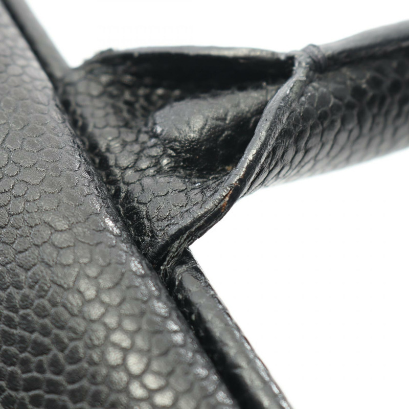 香奈兒 (CHANEL) Matelasse 手袋，粒面小牛皮，黑色，金色五金，二手，女士，Coco CC-6