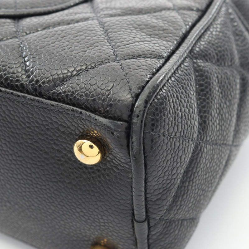 香奈兒 (CHANEL) Matelasse 手袋，粒面小牛皮，黑色，金色五金，二手，女士，Coco CC-8