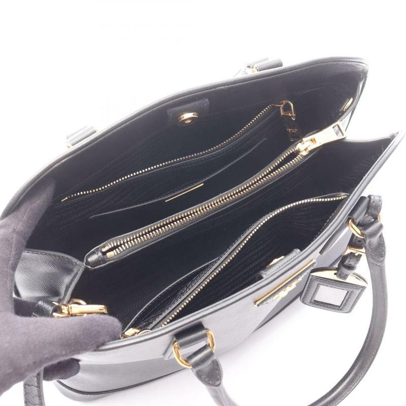 PRADA SAFFIANO LUX 兩用肩背包 BN2558 黑色真皮二手-2
