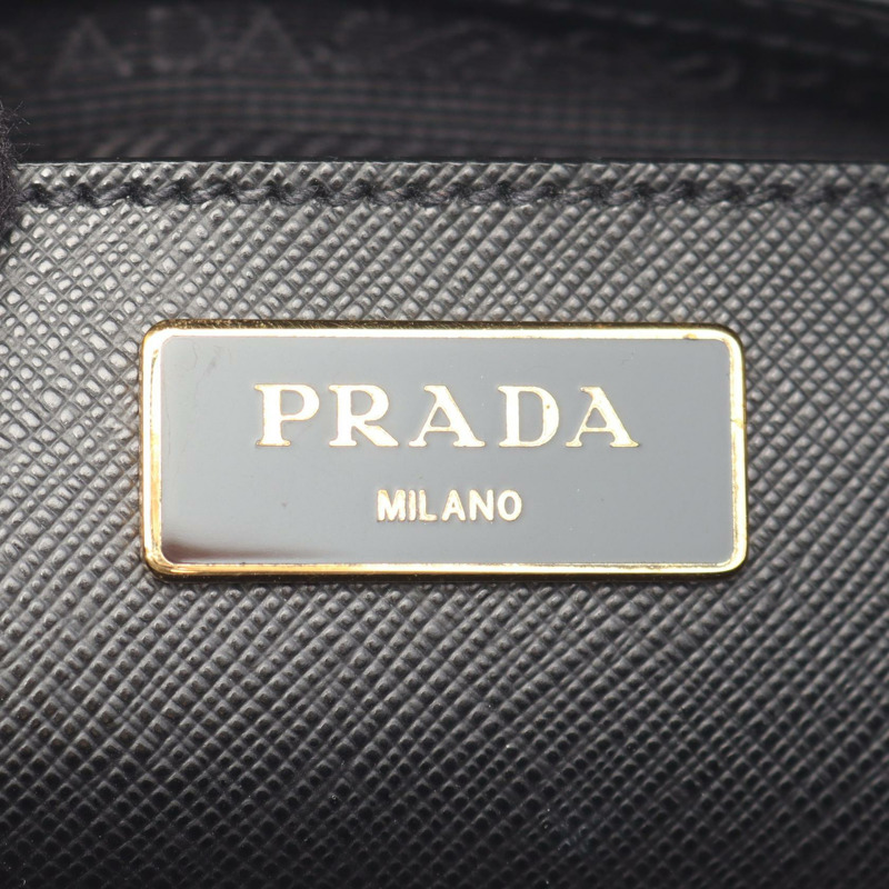 PRADA SAFFIANO LUX 兩用肩背包 BN2558 黑色真皮二手-3