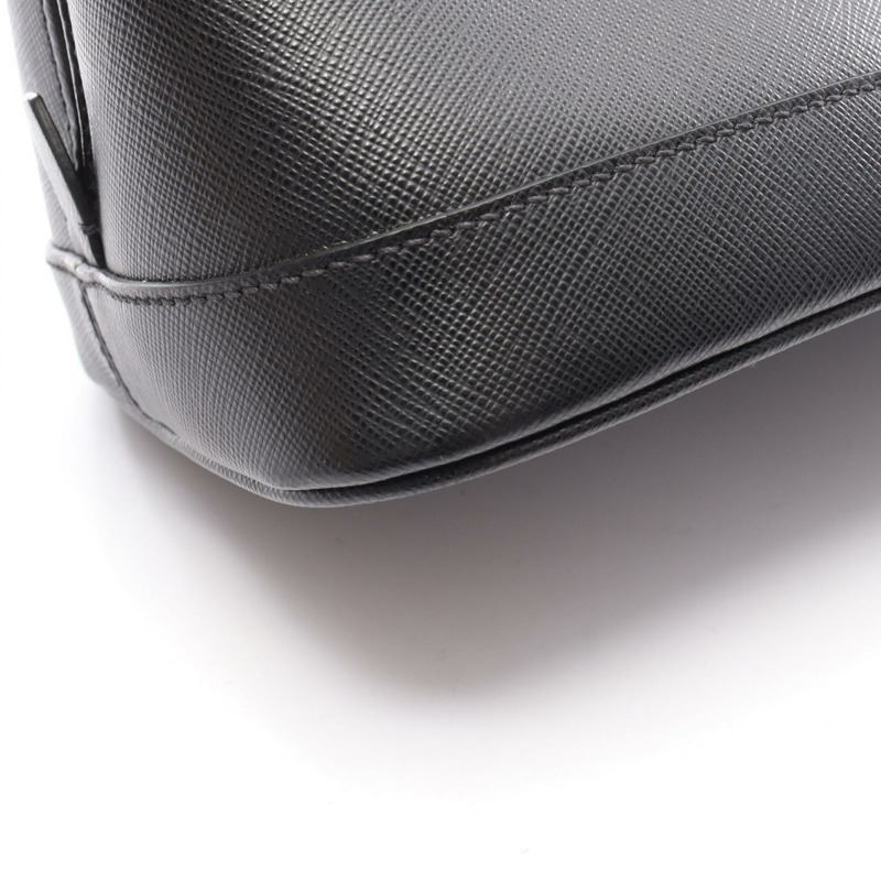 PRADA SAFFIANO LUX 兩用肩背包 BN2558 黑色真皮二手-6
