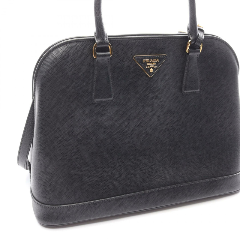 PRADA SAFFIANO LUX 兩用肩背包 BN2558 黑色真皮二手-7