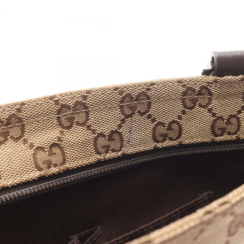 GUCCI GG帆布雪莉線單肩包 256100 帆布皮革 米色 棕色 多色-5