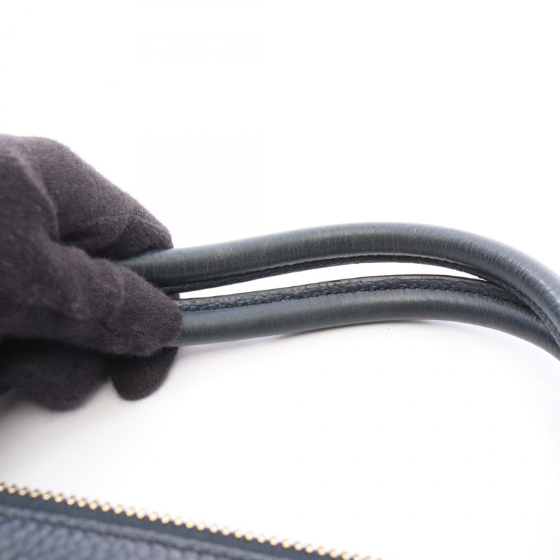 PRADA VIT DAINO 兩用斜背包/單肩包 1BA157 皮革 海軍藍 二手 女士-6