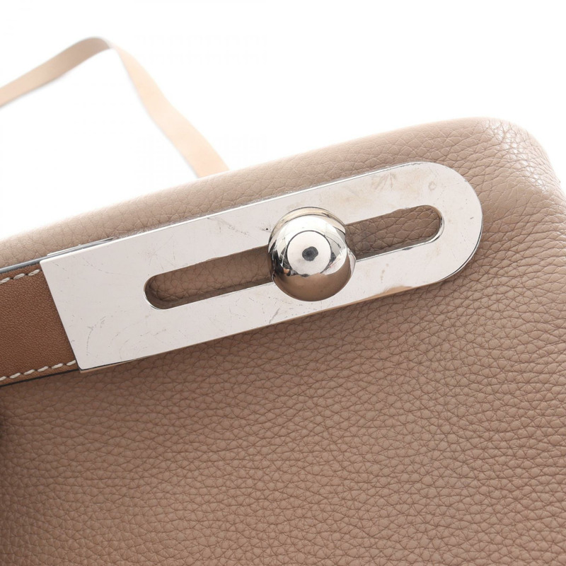 LOEWE Missy 2Way 單肩手提包 327.12KR95 皮革 米色 二手 女士-11