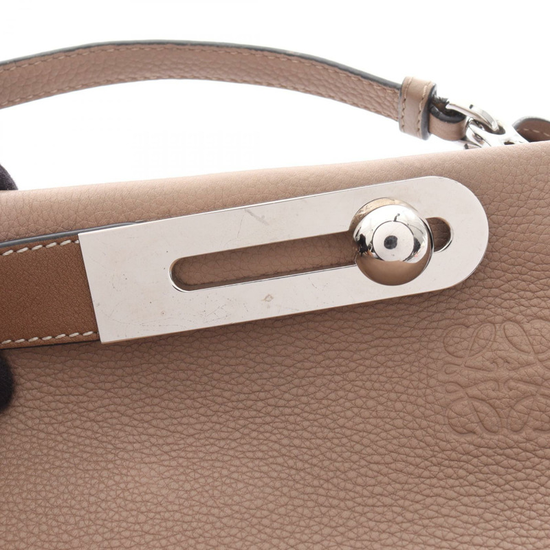 LOEWE Missy 2Way 單肩手提包 327.12KR95 皮革 米色 二手 女士-14