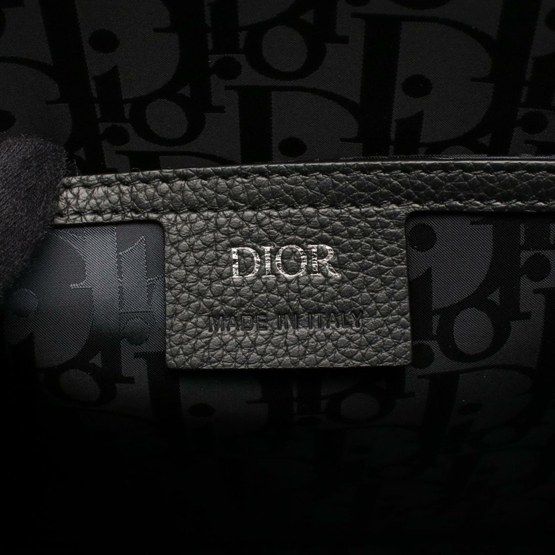 Dior Safari 南北雙向肩背托特包 1ESSH187UMJ 黑色皮革 二手 CD-3