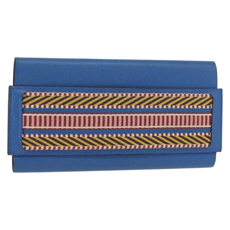 【日本直送】愛馬仕 Passant Long Sangrecaval 長版皮夾，藍色真皮，正品，貨號 156370M-0