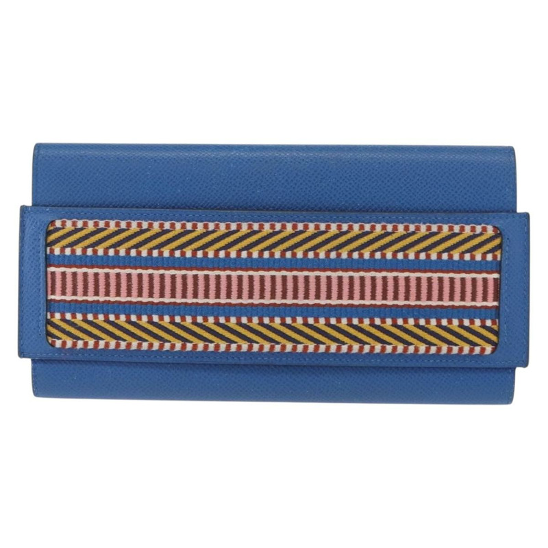 【日本直送】愛馬仕 Passant Long Sangrecaval 長版皮夾，藍色真皮，正品，貨號 156370M-12