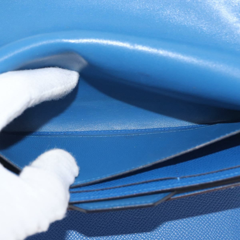 【日本直送】愛馬仕 Passant Long Sangrecaval 長版皮夾，藍色真皮，正品，貨號 156370M-18