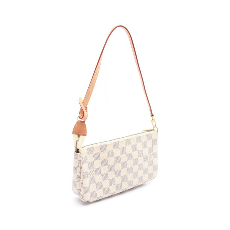 LOUIS VUITTON Pochette 配件 手提包 小袋 N41207 Damier Azur 帆布 二手-1