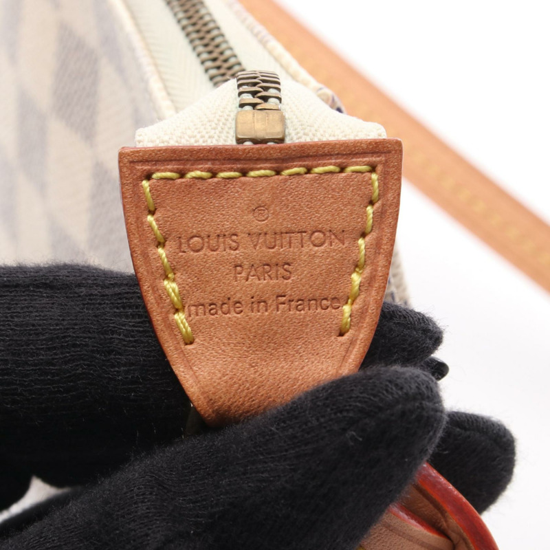 LOUIS VUITTON Pochette 配件 手提包 小袋 N41207 Damier Azur 帆布 二手-3