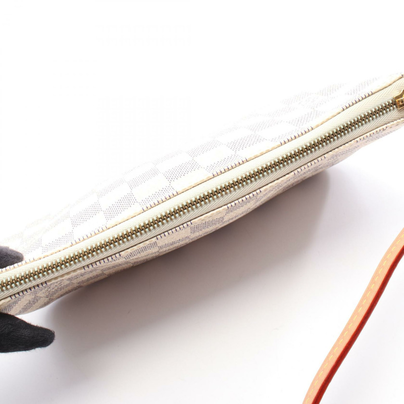 LOUIS VUITTON Pochette 配件 手提包 小袋 N41207 Damier Azur 帆布 二手-4