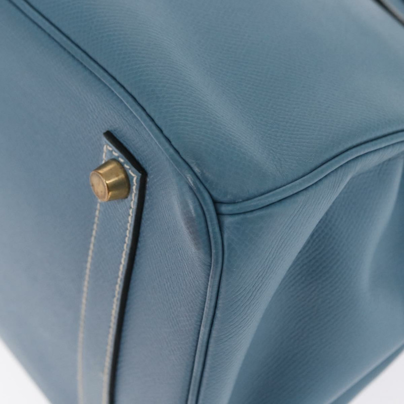 【日本直送】愛馬仕 Birkin 35 手提包，Epsom 壓花淺藍色金色，正品編號 156385SM-14