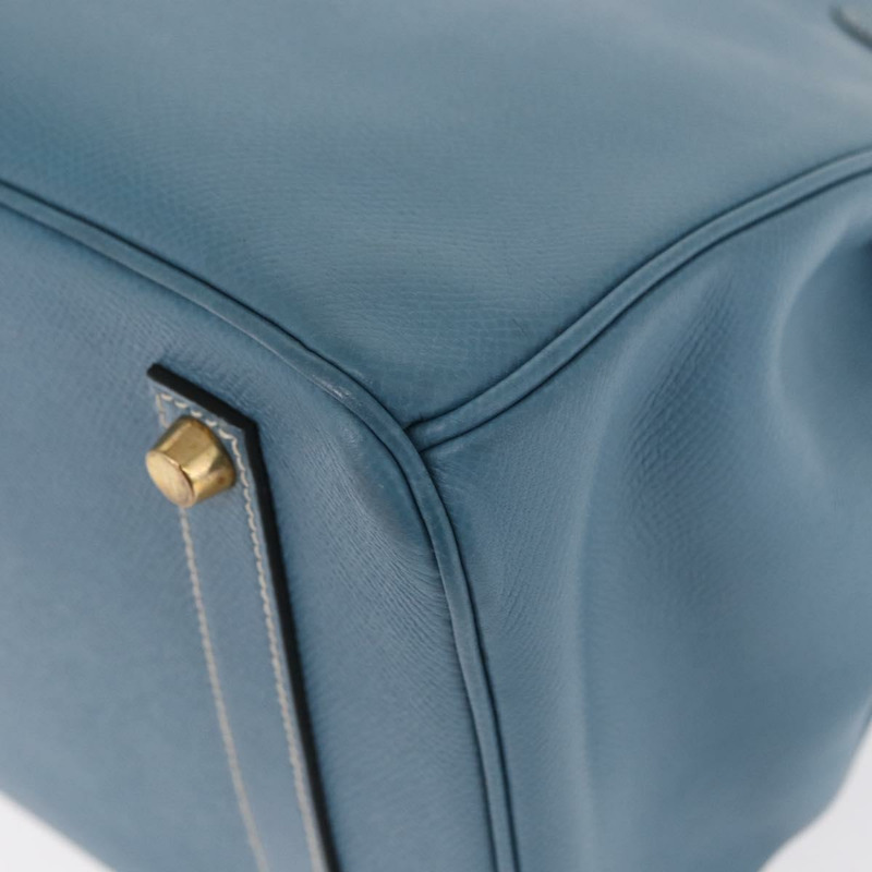 【日本直送】愛馬仕 Birkin 35 手提包，Epsom 壓花淺藍色金色，正品編號 156385SM-16
