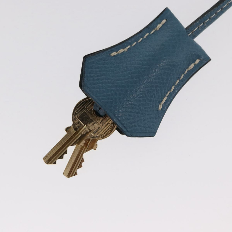 【日本直送】愛馬仕 Birkin 35 手提包，Epsom 壓花淺藍色金色，正品編號 156385SM-25